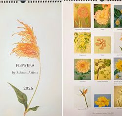 Flower Wall Calendar (Paintings by Ashram Artists)